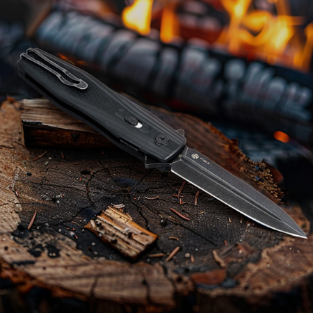 Нож складной RUiKE P188-B (Сталь_D2-Blackwash/Черный_G10)